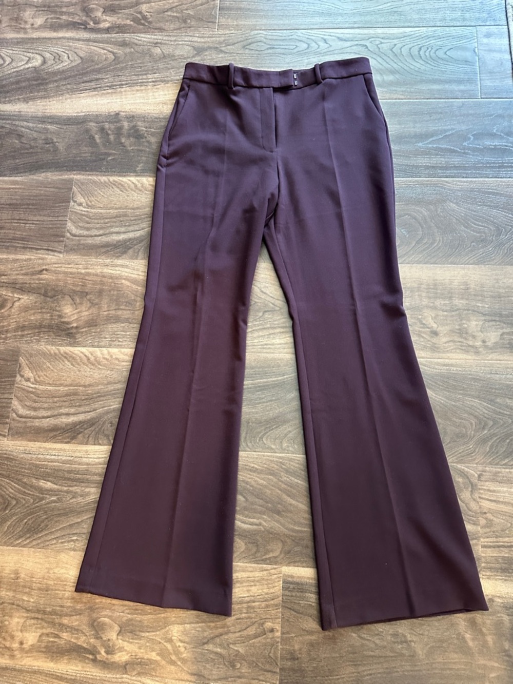 Mango Women's Boot Cut Pants in Deep Plum